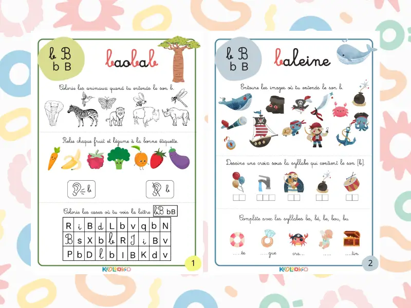 Fiche pédagogique sur le son B