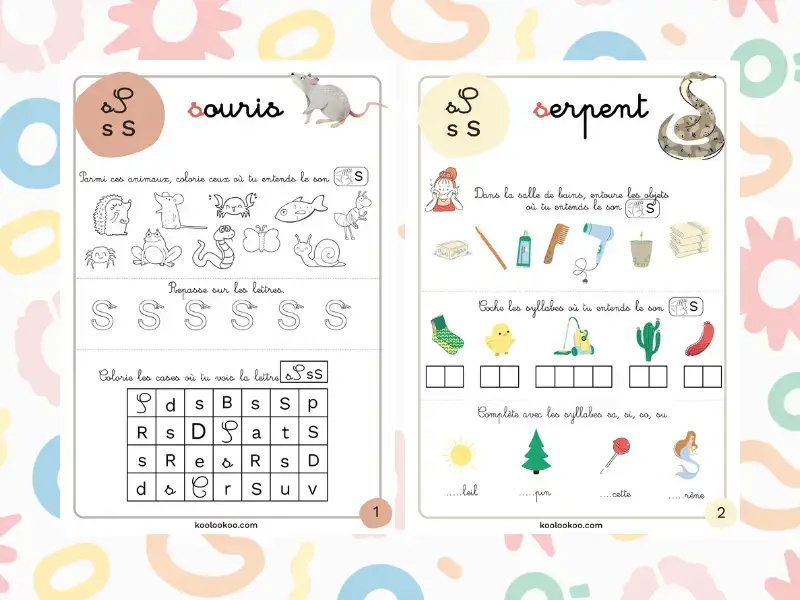 Fiche pédagogique sur le son S