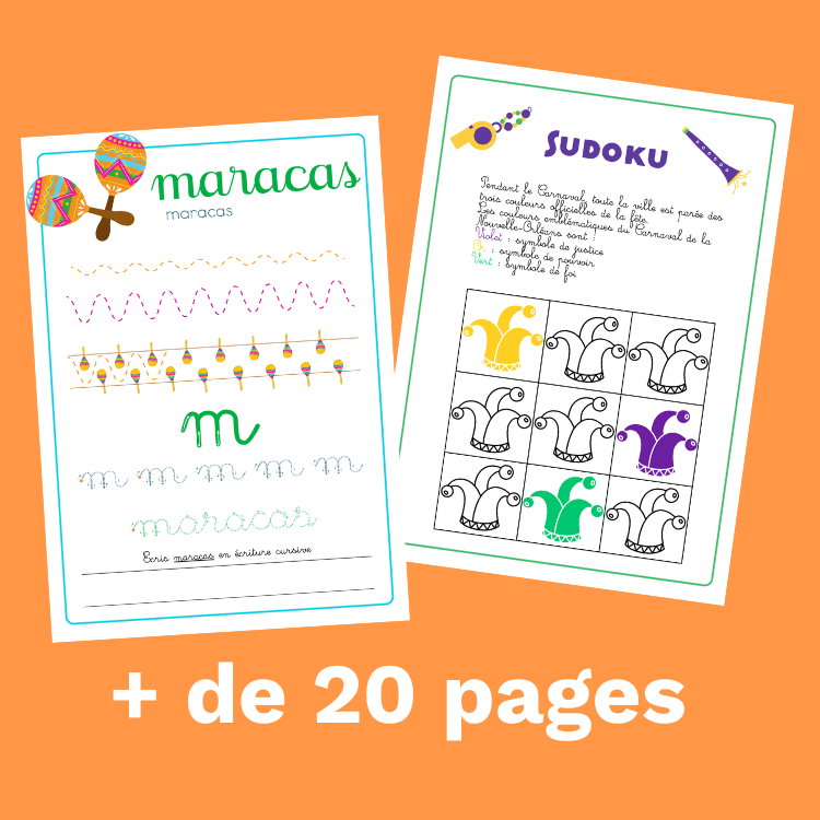 cahier d'activités maternelle et CP