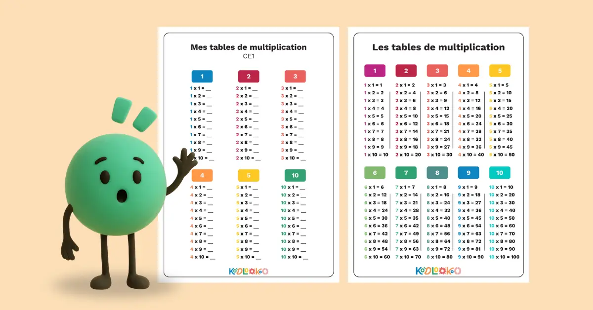 tables de multiplication à imprimer pdf