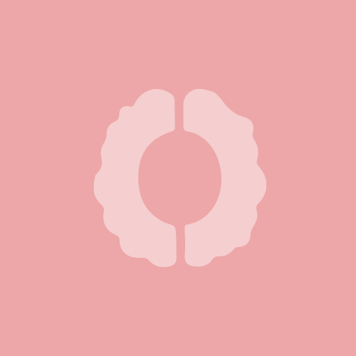 Icone cerveau fond rose