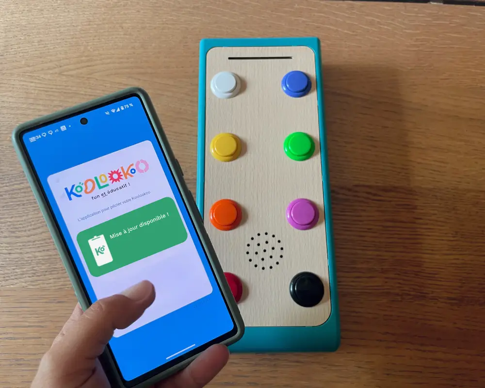 Mise a jour de la station de jeu via l'application