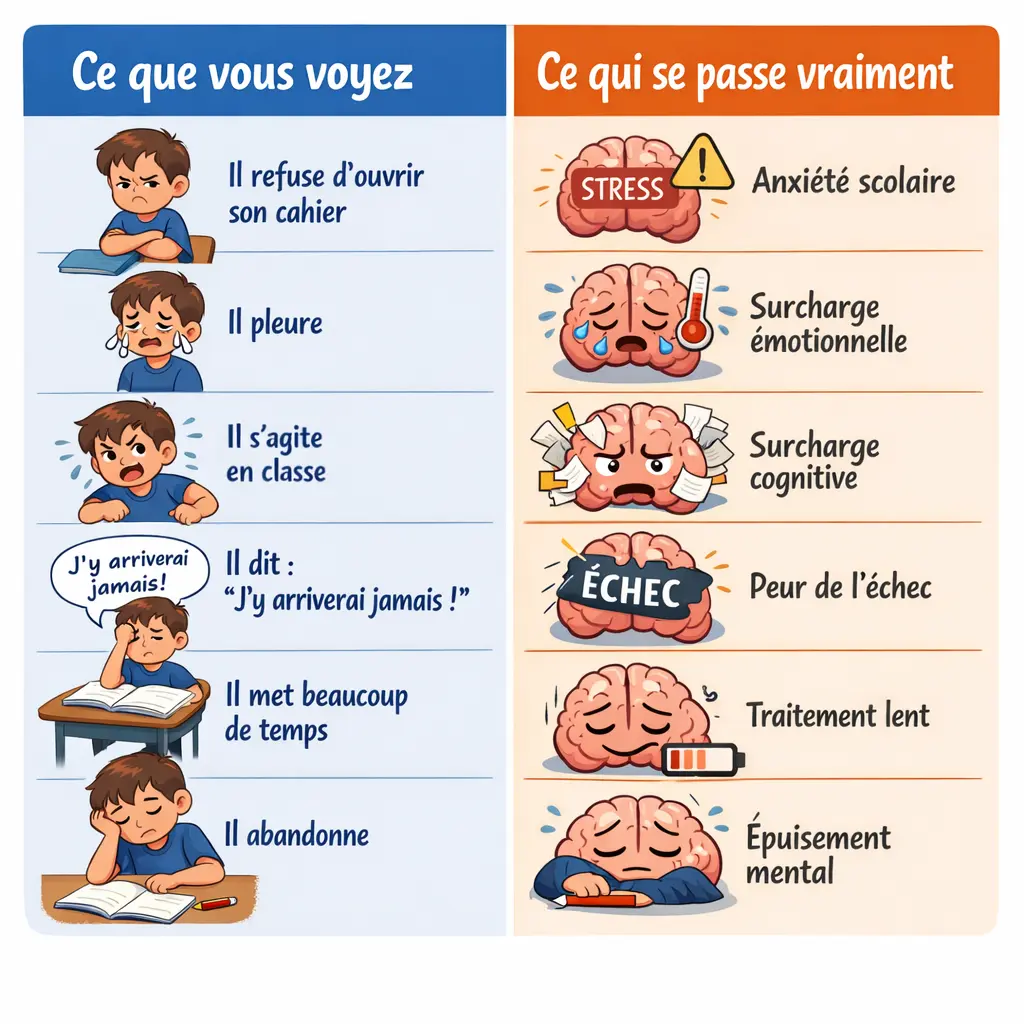 Les comportements d'un dyslexique les plus fréquents et ce qu'ils cachent vraiment​