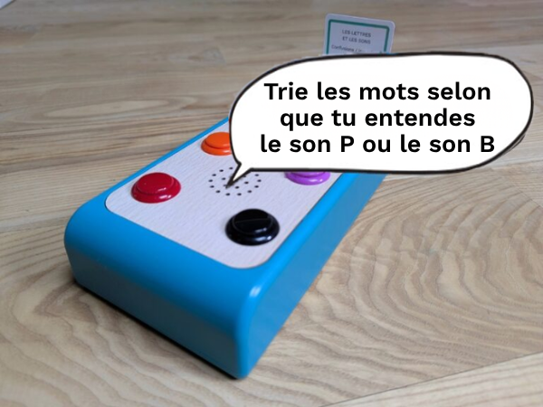 Trie les mots selon que tu entendes le son P ou le son B