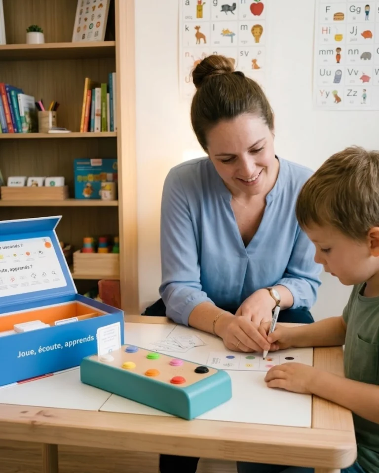 orthophoniste qui utilise le koolookoo avec son patient